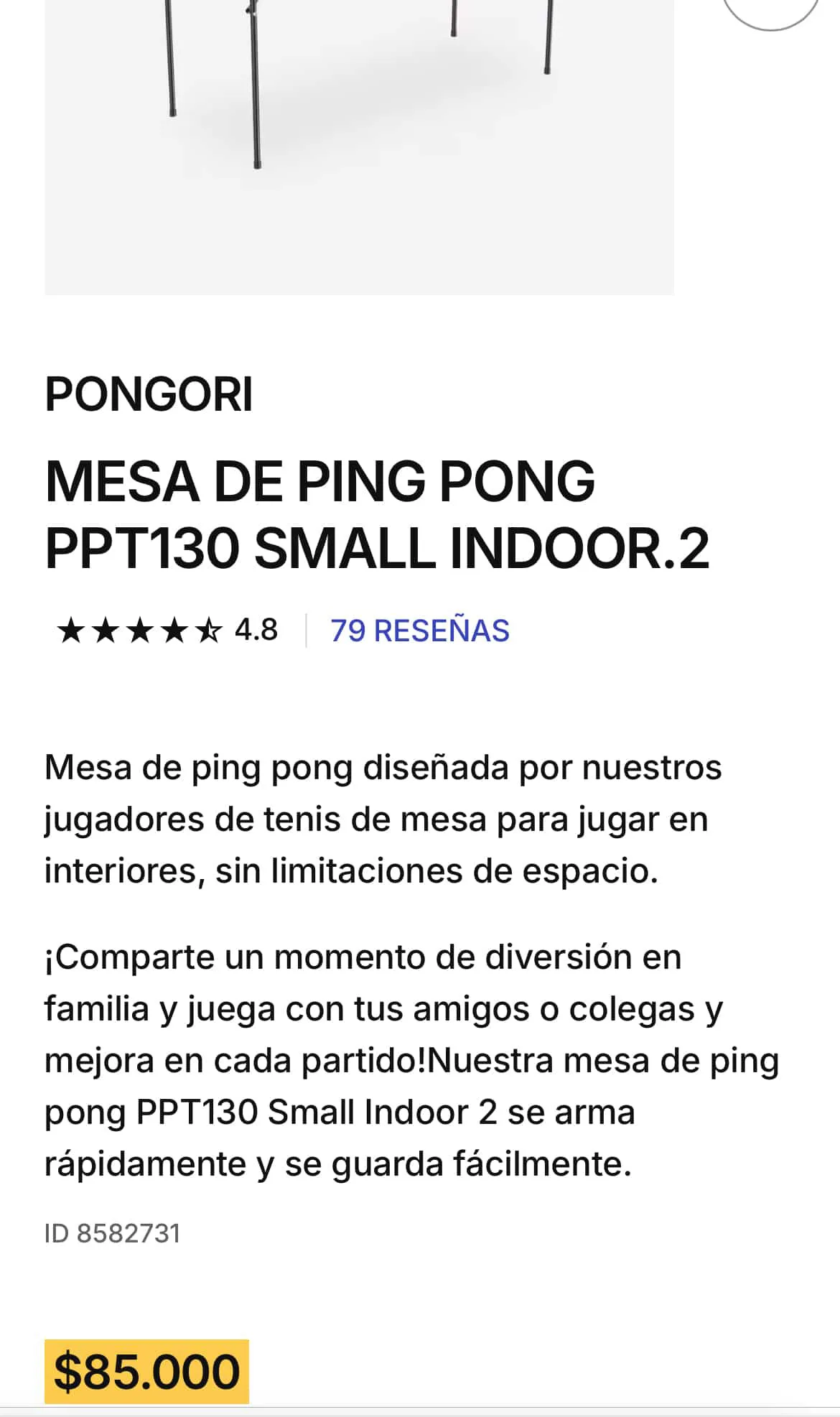 Mesa de ping pong. — vista 2