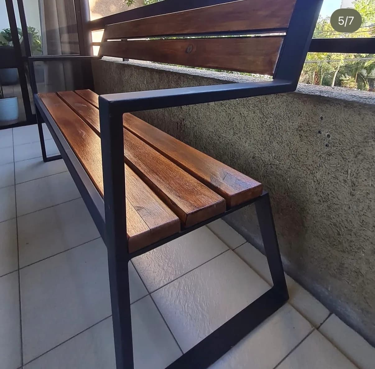 Banca para terraza o jardin — vista 4