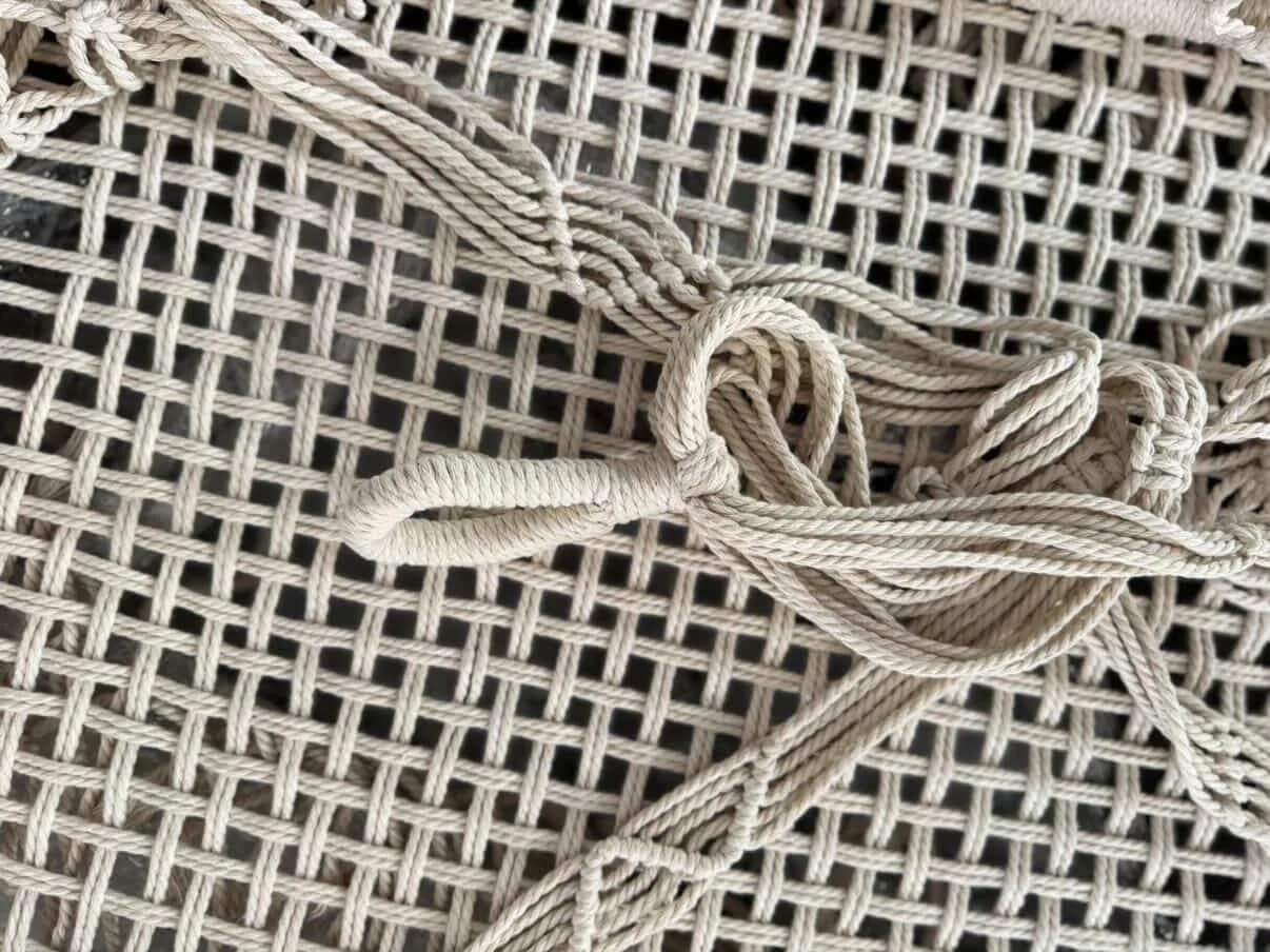 Cuna de macrame colgante. — vista 2