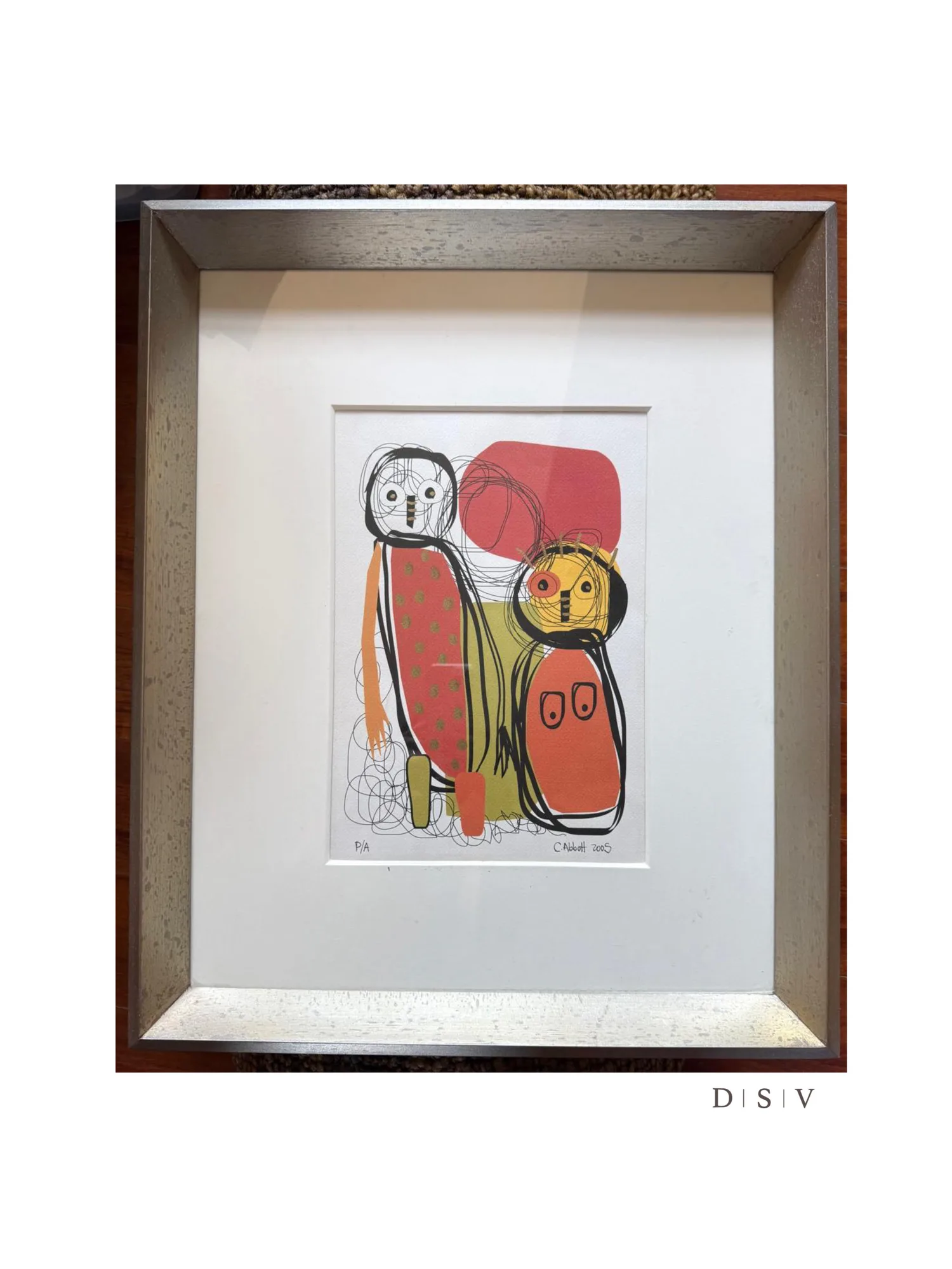 Grabado prueba de autor de Catalina Abbott — Cuadros y arte