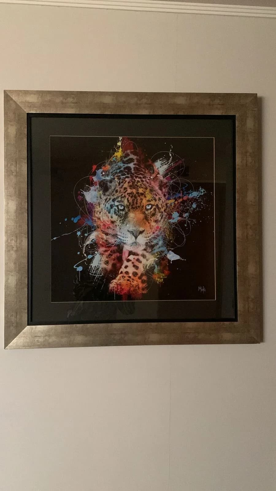 Lamina de leopardo enmarcada. — vista 2