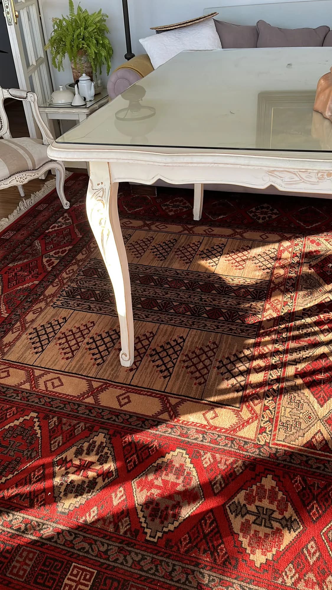 Mesa comedor tipo normando con vidrio. — vista 5