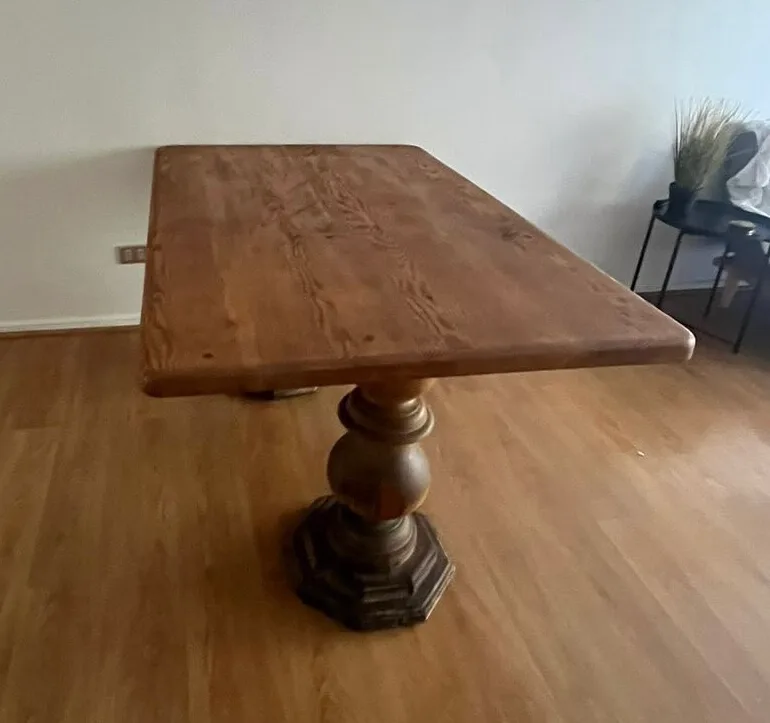Mesa de comedor de pino oregon. — vista 3
