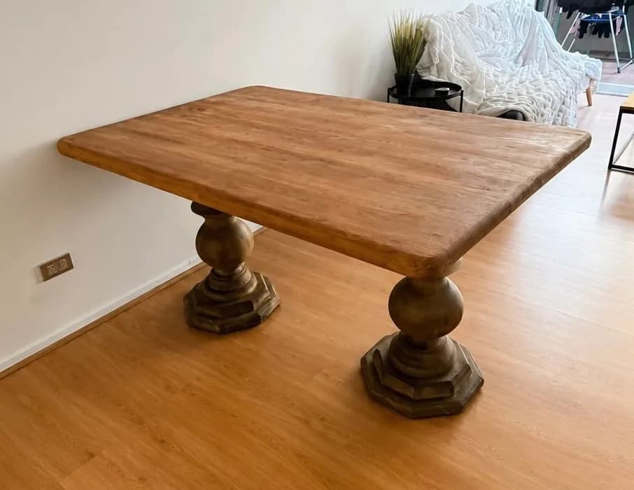 Mesa de comedor de pino oregon. — vista 4