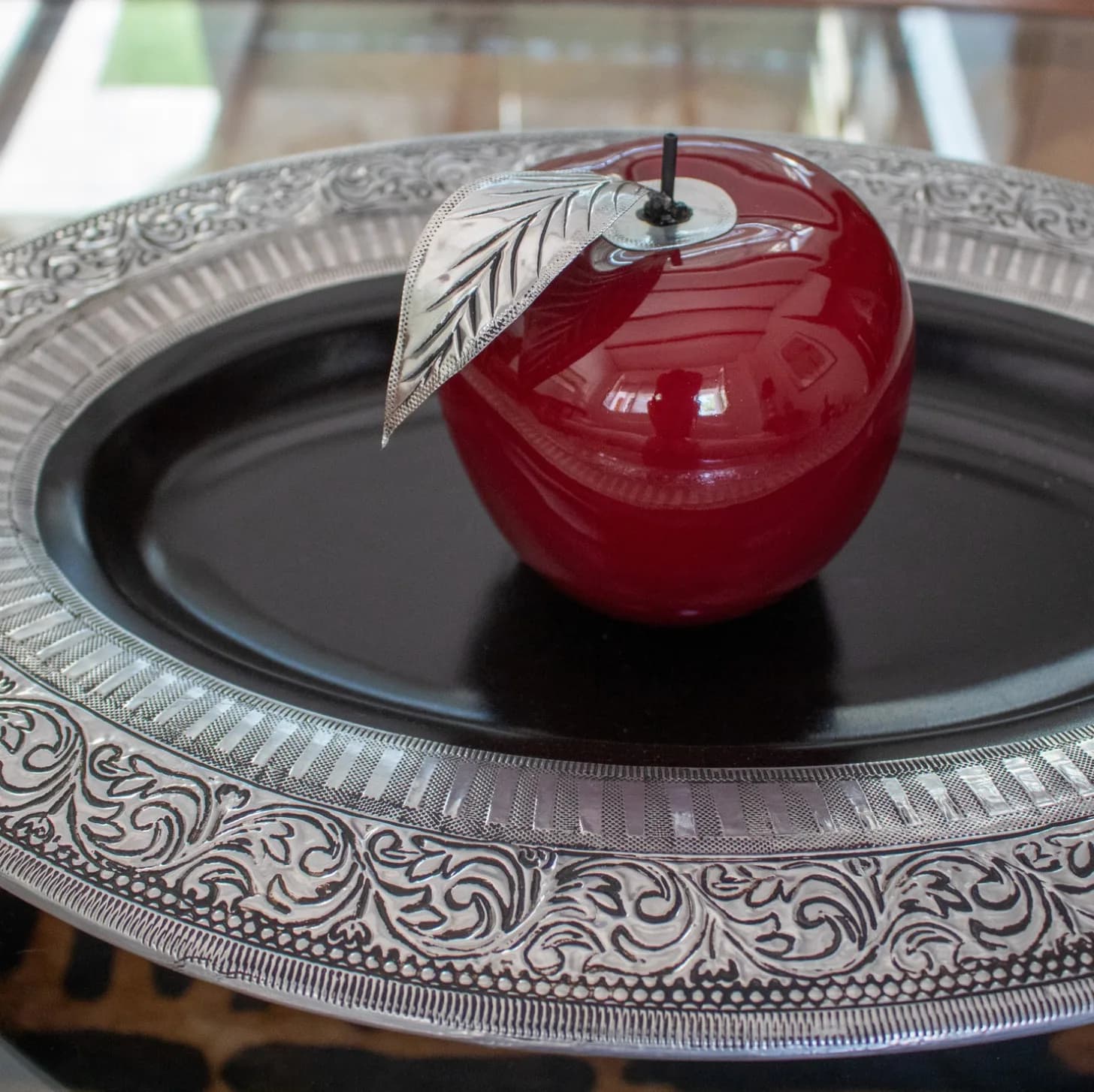 Peras y manzanas de ceramica esmaladas. — vista 4