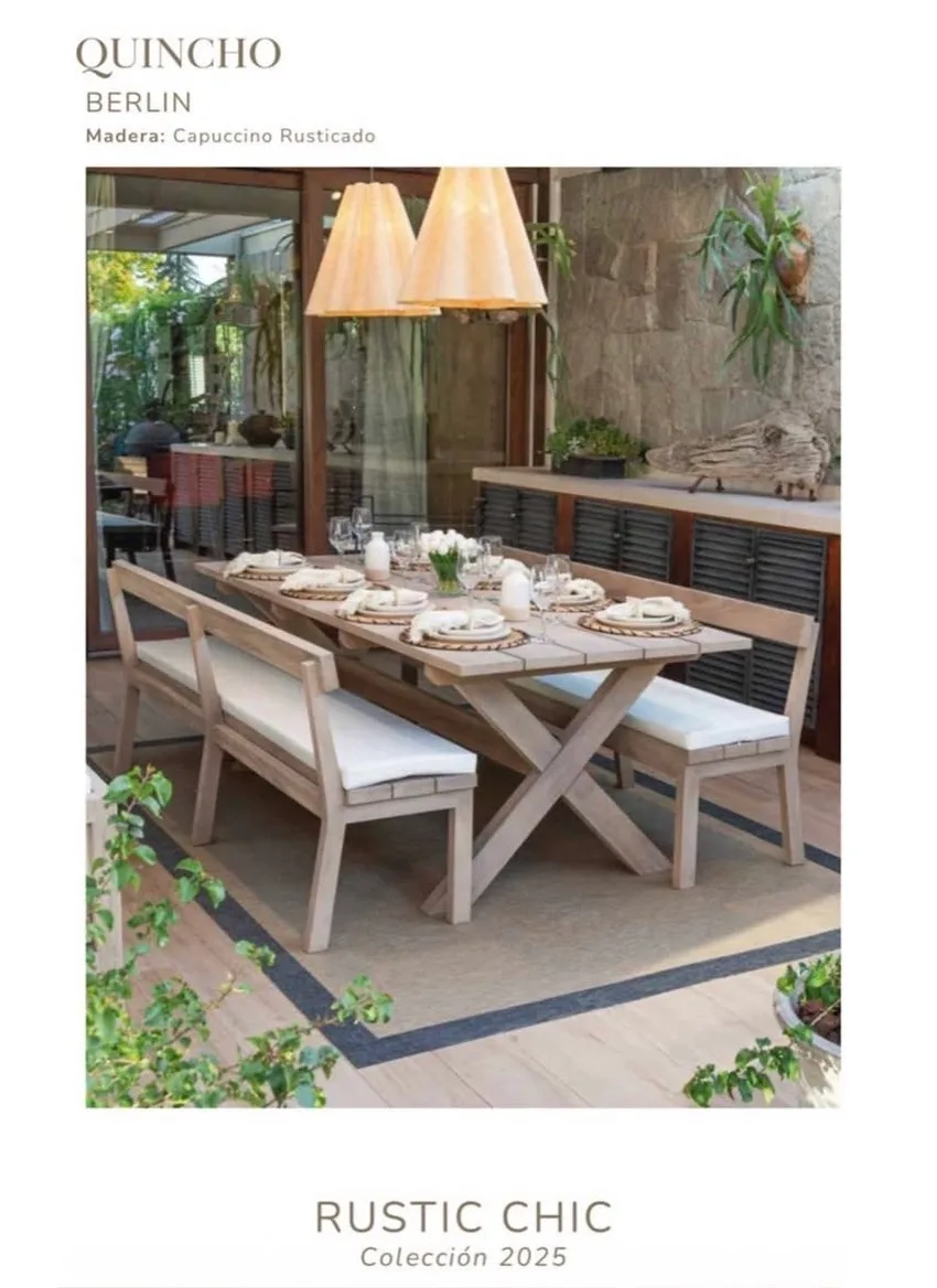 Mesa de comedor de terraza de Rustic CHIC. — vista 2