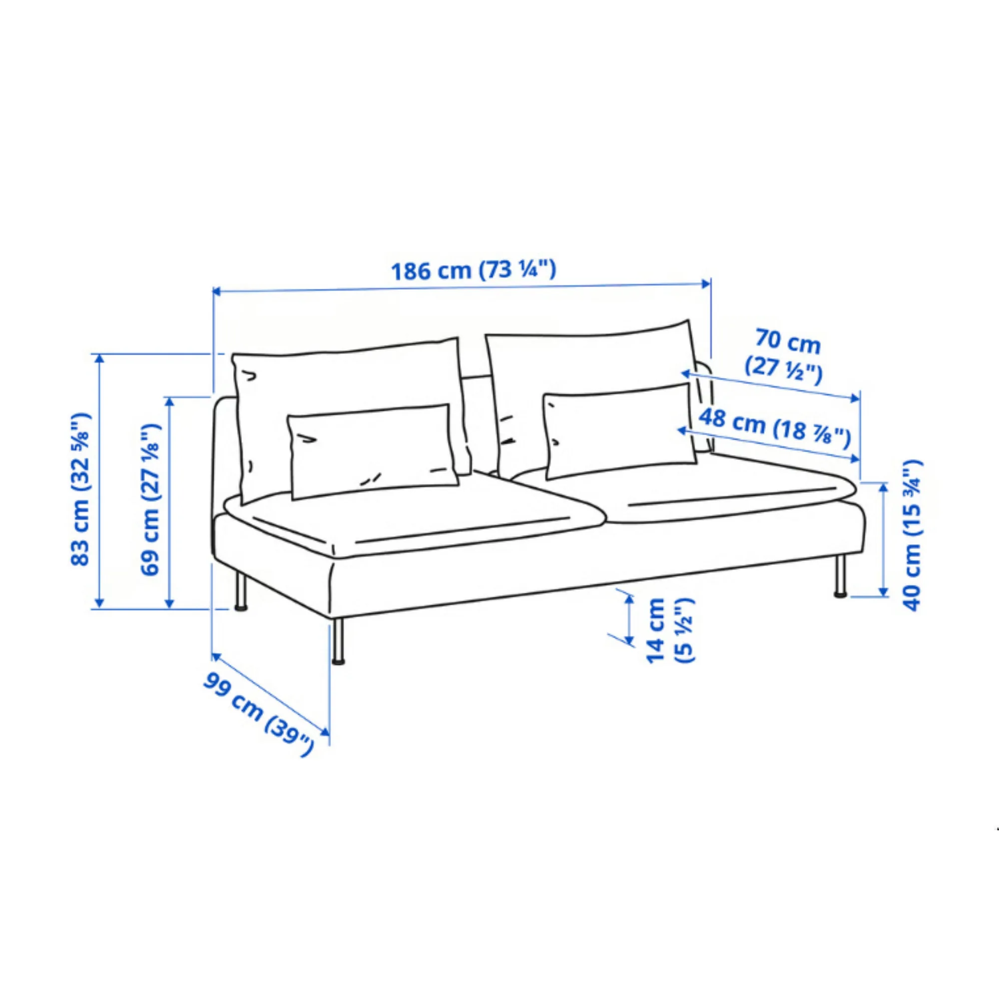 Sofa Ikea. — vista 3