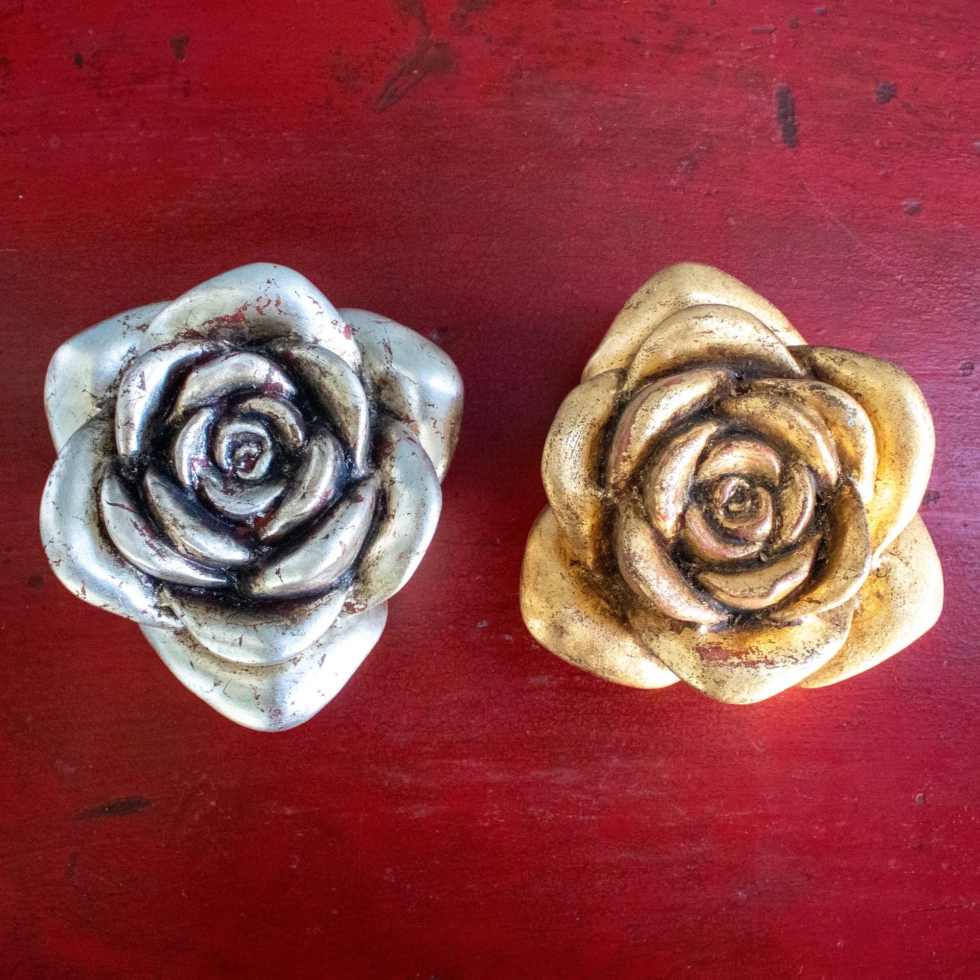 Rosas ceramica esmaltada. — vista 2