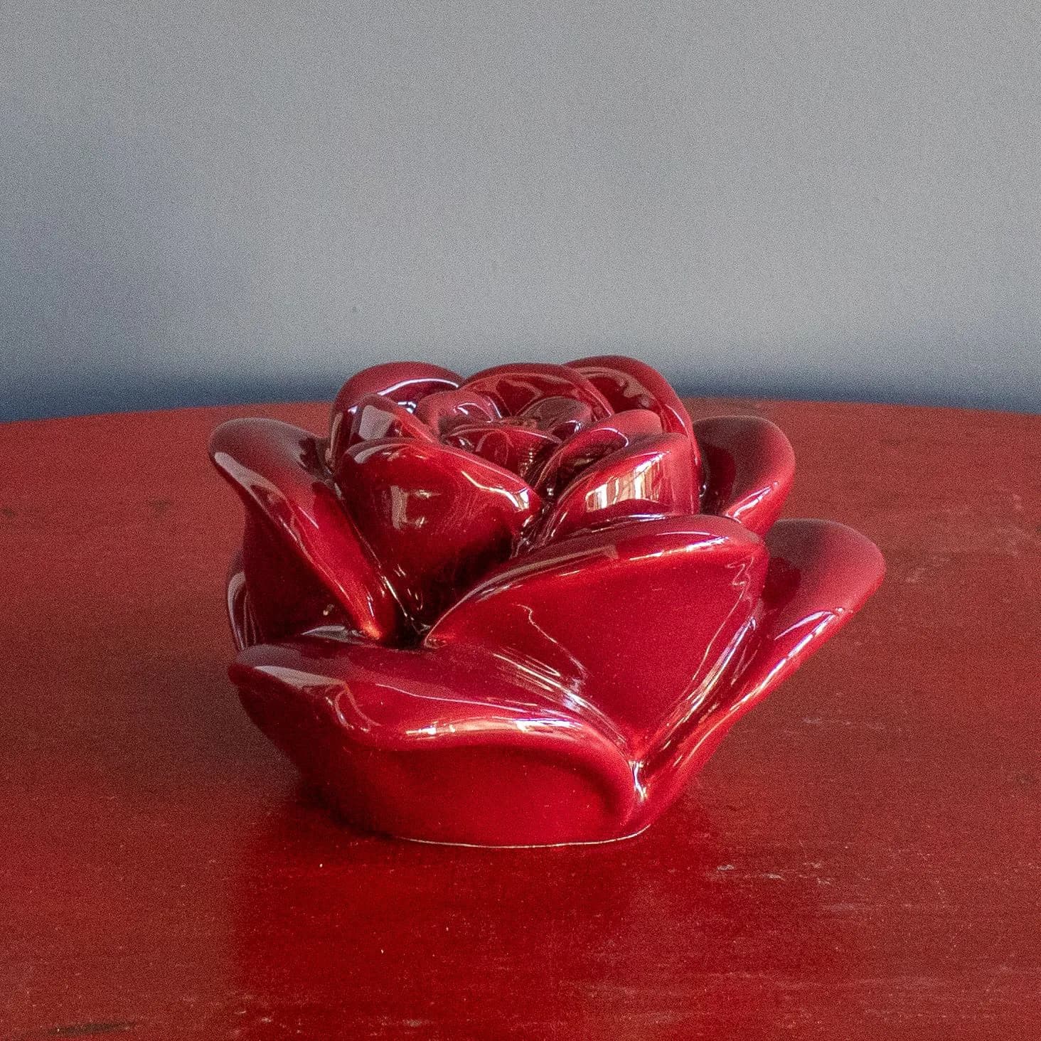 Rosas ceramica esmaltada. — vista 3