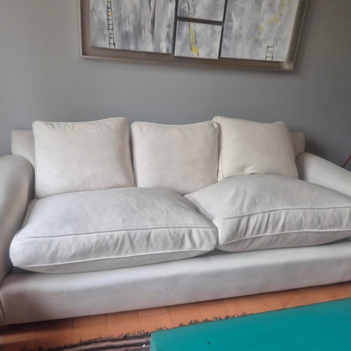Sofa tapiz Le Cotonnier, relleno de plumas.