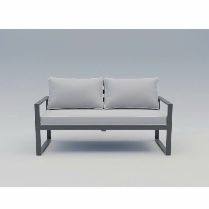 Sofa de fierro para terraza.