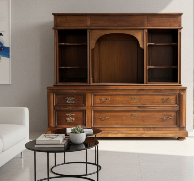Mueble antiguo de madera.